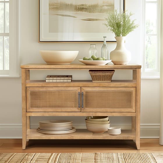 TinyHomie - 2 Door Storage Console Table - Natural