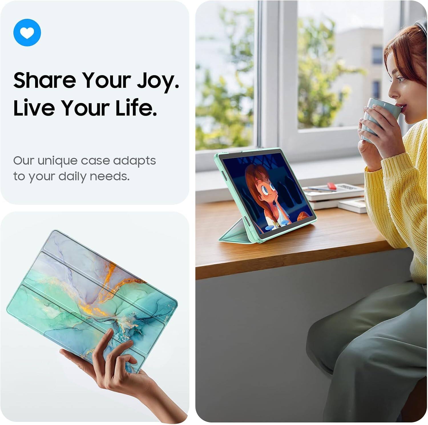 Share Your Joy. Live Your Life.

Our unique case adapts to your daily needs.