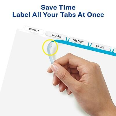 Save Time  
Label All Your Tabs At Once  

PROFIT  
SHARE  
TRENDS  
SALES