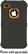 Back Standard. Concord Keystone - ECO NautiCase for Apple® iPhone® 4 - Black/Orange.