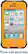 Front Standard. Concord Keystone - ECO NautiCase for Apple® iPhone® 4 - Black/Orange.