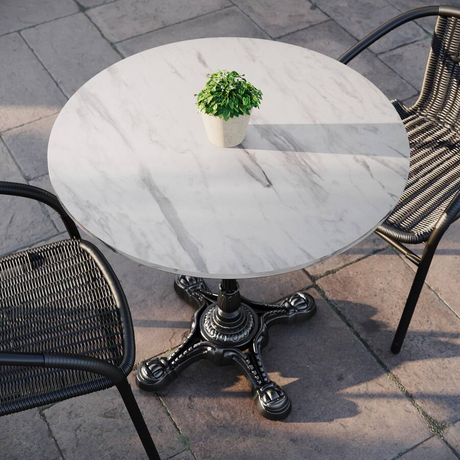 Oliver Seamer Emma + Oliver PureShield Indoor Outdoor Tabletop with Seam Free Surface ...