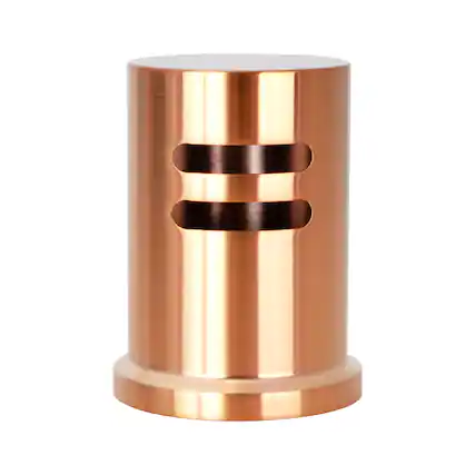 Front. Akicon - Akicon Solid Brass Air Gap Cover for Kitchen Dishwasher in Copper - Copper.