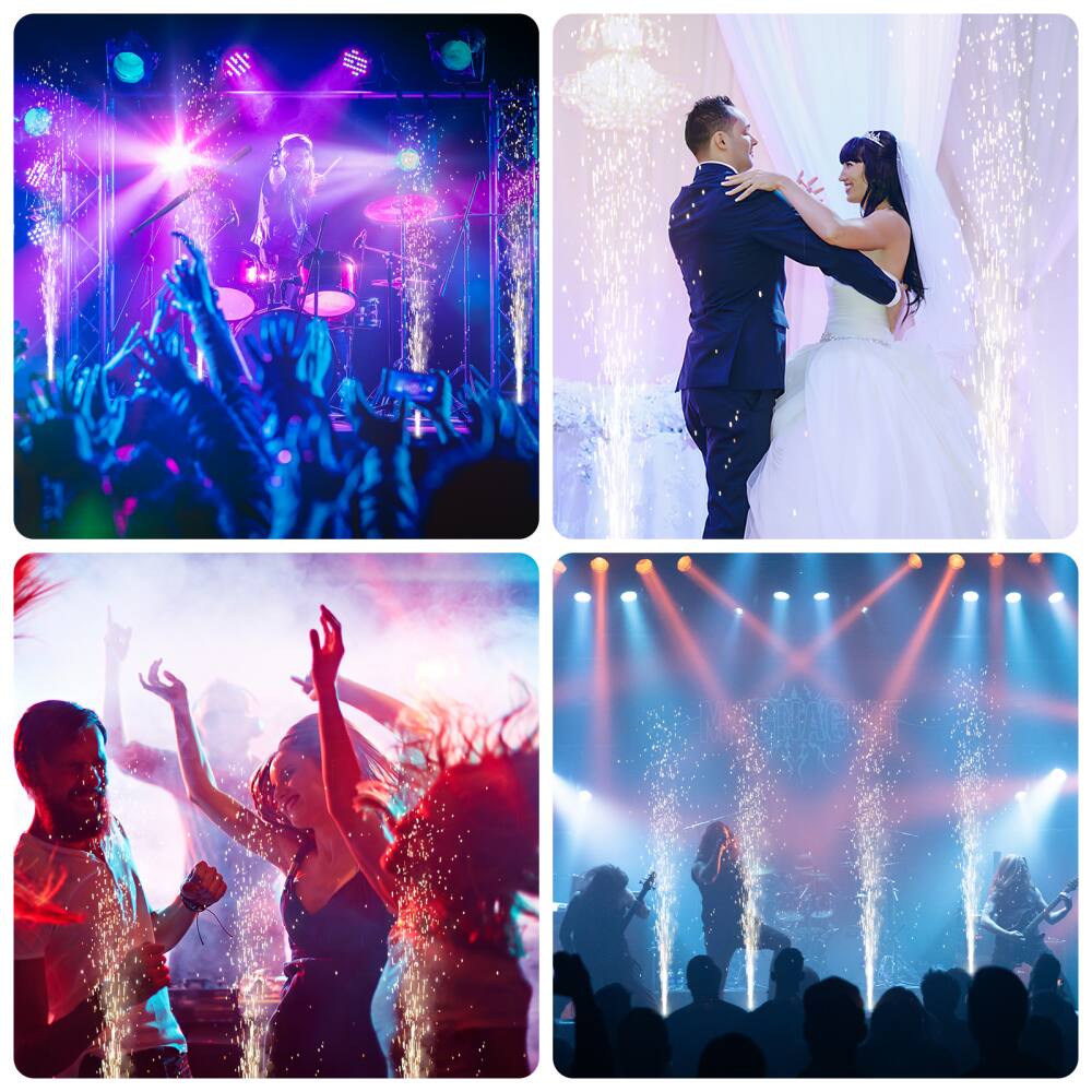 Angle. UKing - 800W Cold Spark Machine Stage Effect DMX Firework Machine DJ Event Club Wedding.