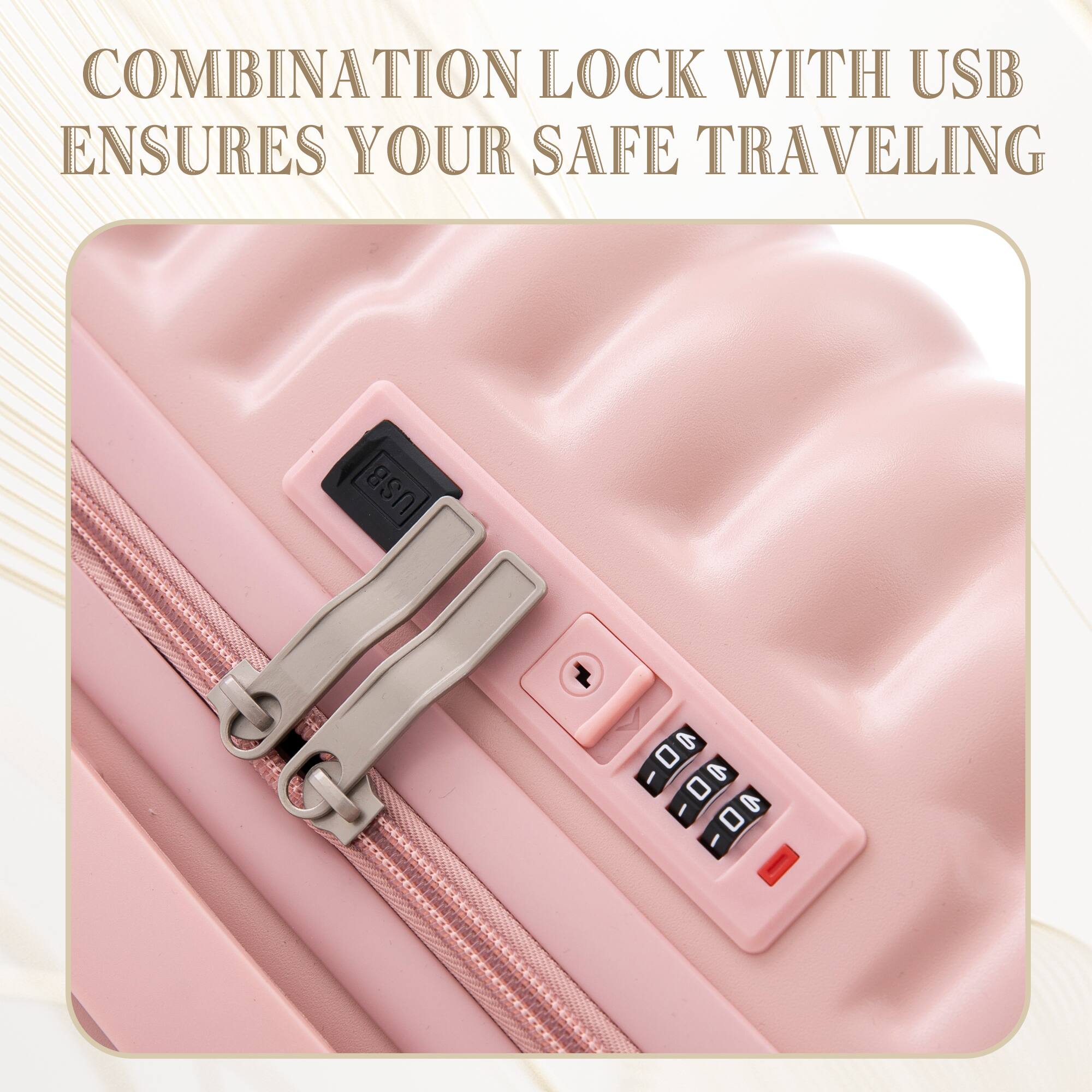 COMBINATION LOCK WITH USB ENSURES YOUR SAFE TRAVELING