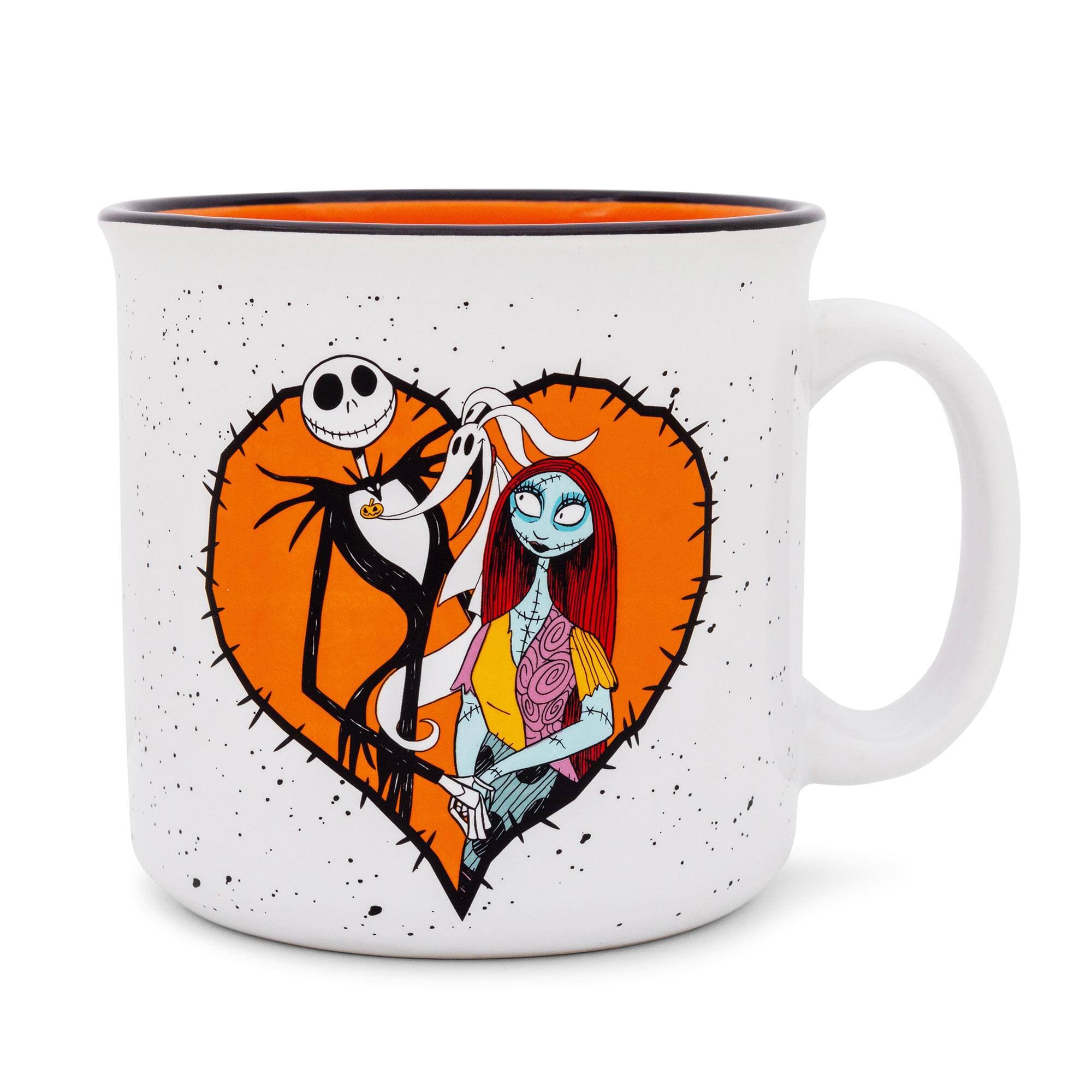 Disney - The Nightmare Before Christmas Jack, Zero, and Sally 20-Ounce Camper Mug - White