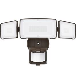 Lepower - 38W 4200LM Motion Sensor LED Security Lights 5500K IP65 Waterproof 3 Head Detected Flood Light For Garage, Porch - Brown