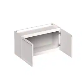 Boyel Living - 36-in W x 12-in H x 12-in D Slim Shaker RTA Kitchen Wall Cabinet with Soft-Close - Snow White