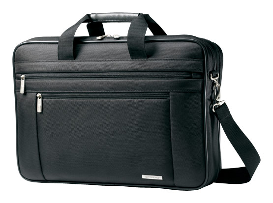 Samsonite - Classic Business 2-Gusset Laptop Briefcase for 17" Laptop - Black