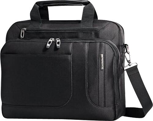 Front Standard. Samsonite - Leverage Portfolio Laptop Case - Black.