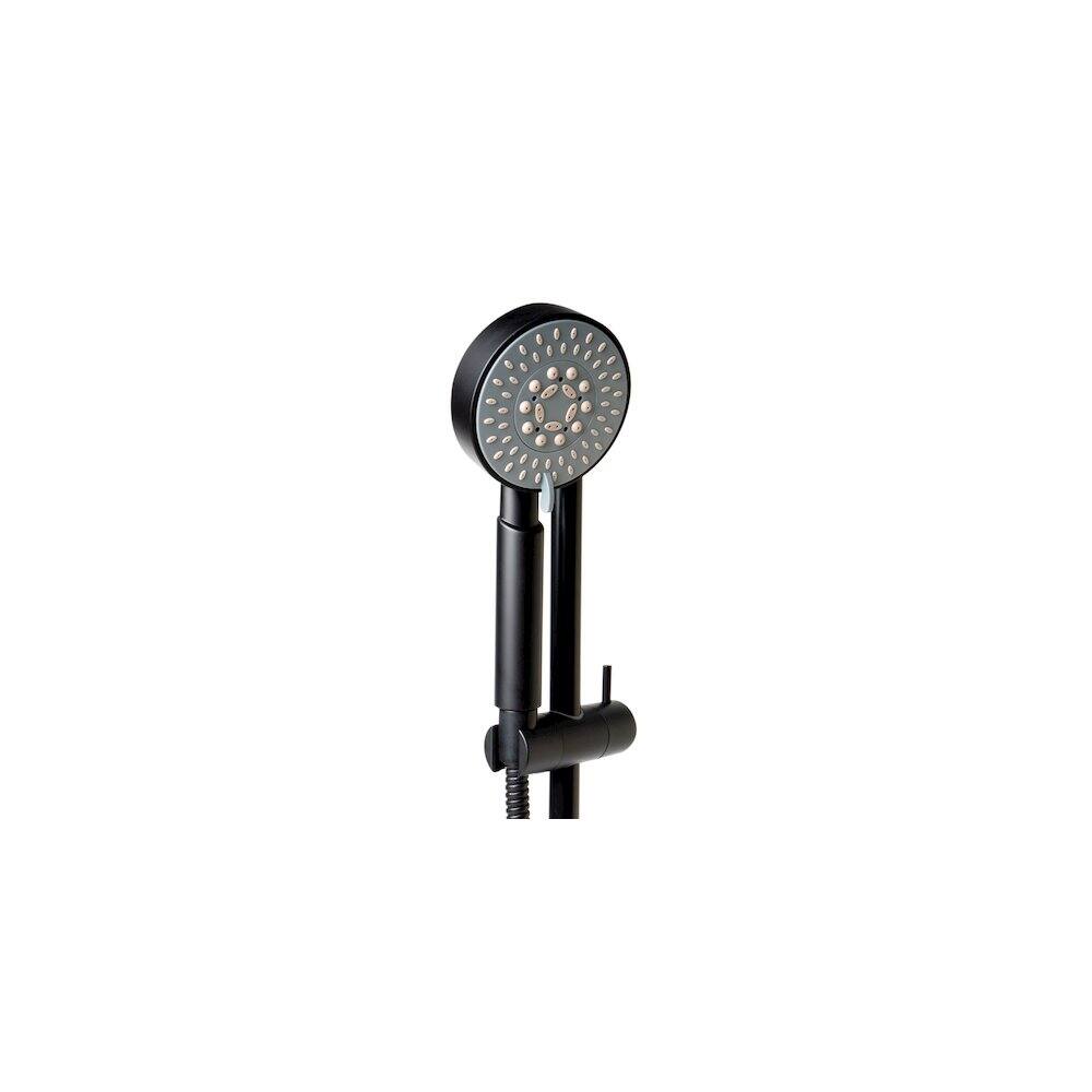 Alt View 1. Alfi - Black Matte Round Sliding Rail Hand Shower Set - Black.