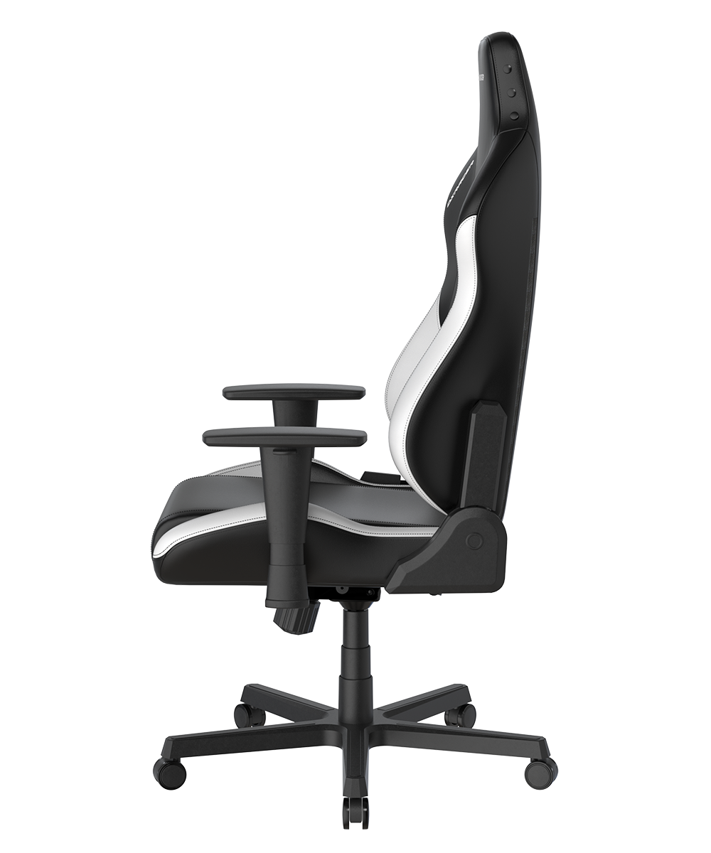 Alt View 2. DXRacer - DXRacer Drifting Series Gaming Chair – Black & White, Ergonomic Racing-Style with 3D Armrests & Reclining Backrest - Black and white.