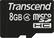 Front Standard. Transcend - 8 GB microSD High Capacity (microSDHC) - 1 Card.