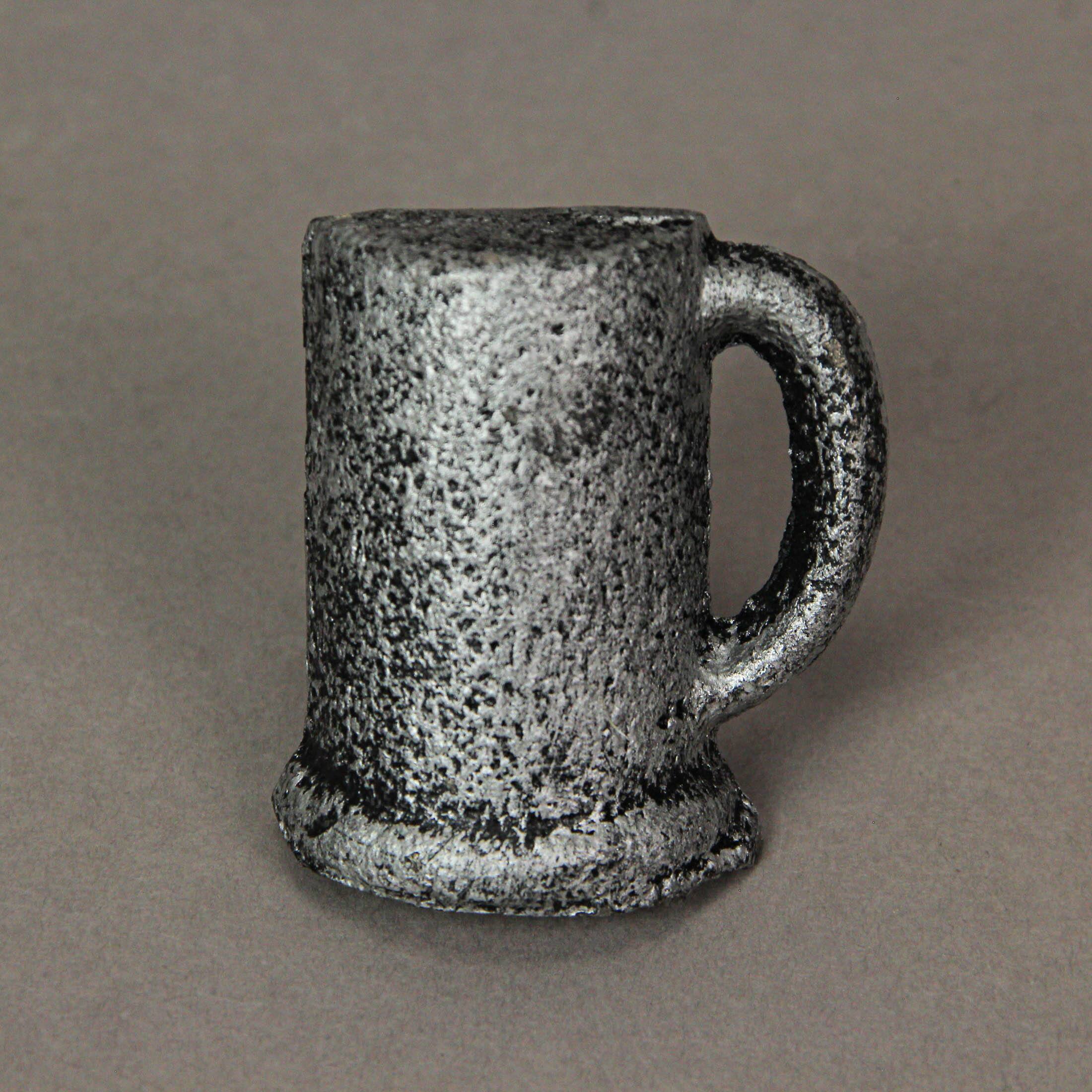 Alt View 1. Zeckos - Antique Silver Finish Cast Iron Beer Mug Cabinet Knob Drawer Pulls Set of 6 - Silver.