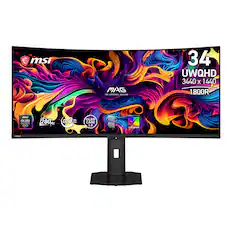 MSI MAG 34RBENAL 34" UWQHD 3440 x 1440 1800R OLED Gaming Monitor 280Hz QD OLED Care 2.0 DisplayHDR