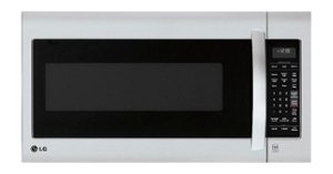 LG - 2.0 Cu. Ft. Over-the-Range Microwave with Sensor Cooking and EasyClean - Stainless steel - Front_Zoom