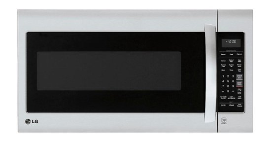 Front Zoom. LG - 2.0 Cu. Ft. Over-the-Range Microwave with Sensor Cooking and EasyClean - Stainless Steel.