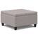 Front. Simpli Home - Harrison Small Square Coffee Table Storage Ottoman - Cloud Grey.
