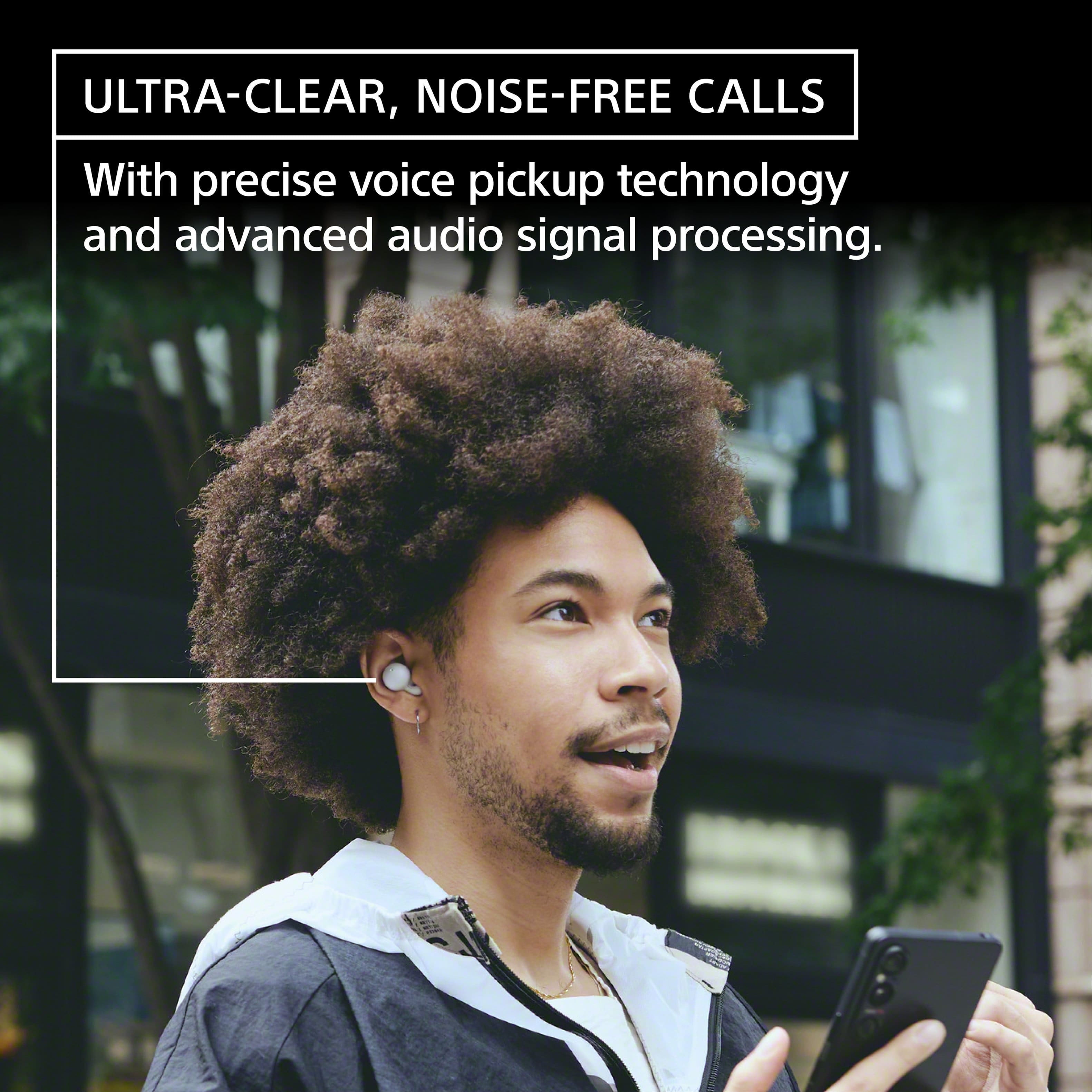Ultra-clear, noise-free calls with precise voice pickup technology and advanced audio signal processing.