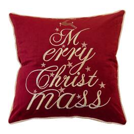 LuXeo - Holiday Christmas Velvet Throw Pillow/ Color: Size: 20"x20" - Red