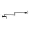 Front. Boyel Living - Brass Wall Mount Pot Filler with 2 Handle in Polished Chrome - Polished Chrome.