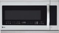 Front Zoom. LG - 2.2 Cu. Ft. Over-the-Range Microwave with Sensor Cooking and ExtendaVent 2.0 - Stainless Steel.