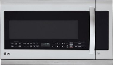 LG - 2.2 Cu. Ft. Over-the-Range Microwave with Sensor Cooking and ExtendaVent 2.0 - Stainless Steel - Front_Zoom