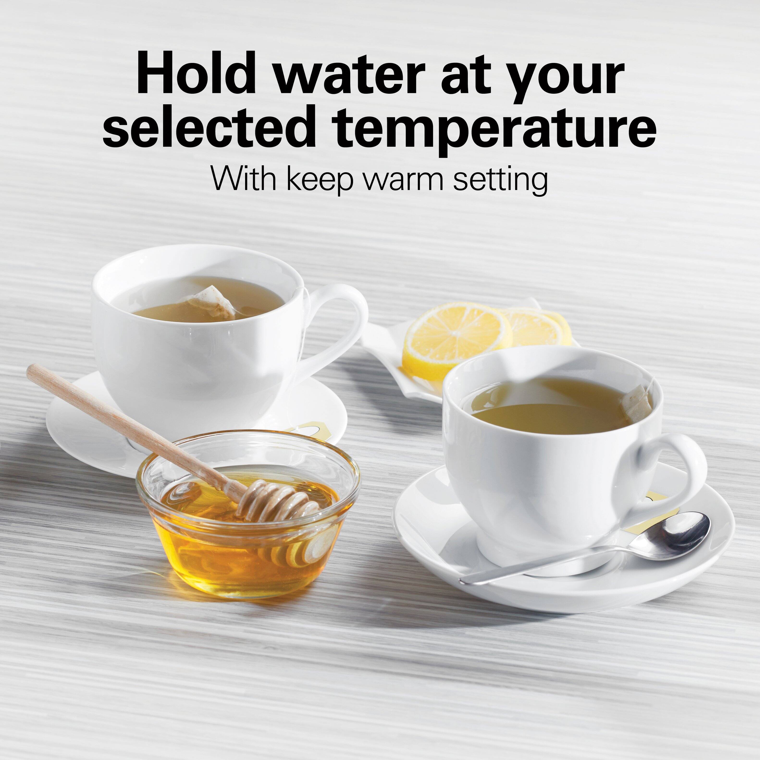 Hold water at your selected temperature  
With keep warm setting