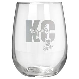 Great American Products - Kansas City Royals Etched 17oz. City Stemless Wine Glass - Multicolor