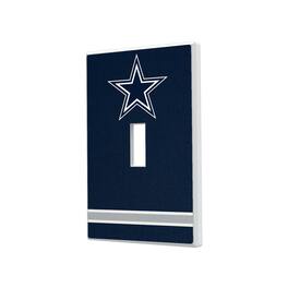 Keyscaper - Dallas Cowboys Stripe Single Toggle Light Switch Plate - Multicolor