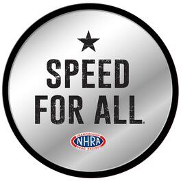 The Fan-Brand - NHRA Speed For All 17.5" Modern Disc Mirrored Wall Sign - Multicolor
