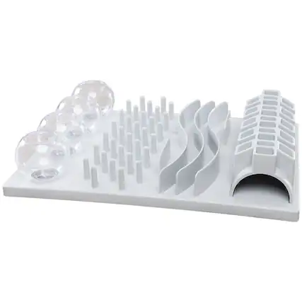 Front. TRIXIE - Fun Board Strategy Game for Cats, Puzzle Toy, Treat Dispenser, Interactive Play - White.