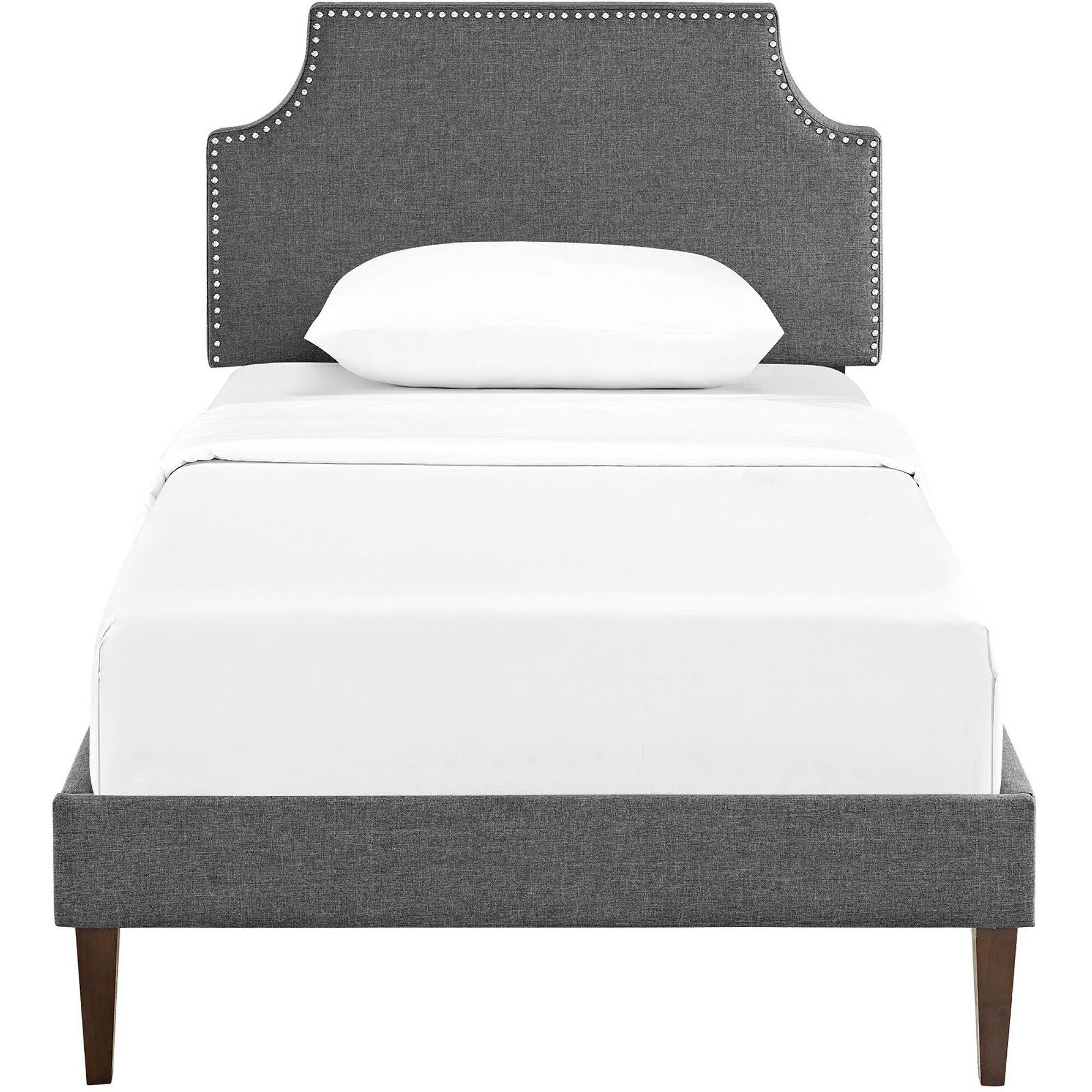 Alt View 1. Modway - Novi Performance Velvet Twin Bed - Blue.