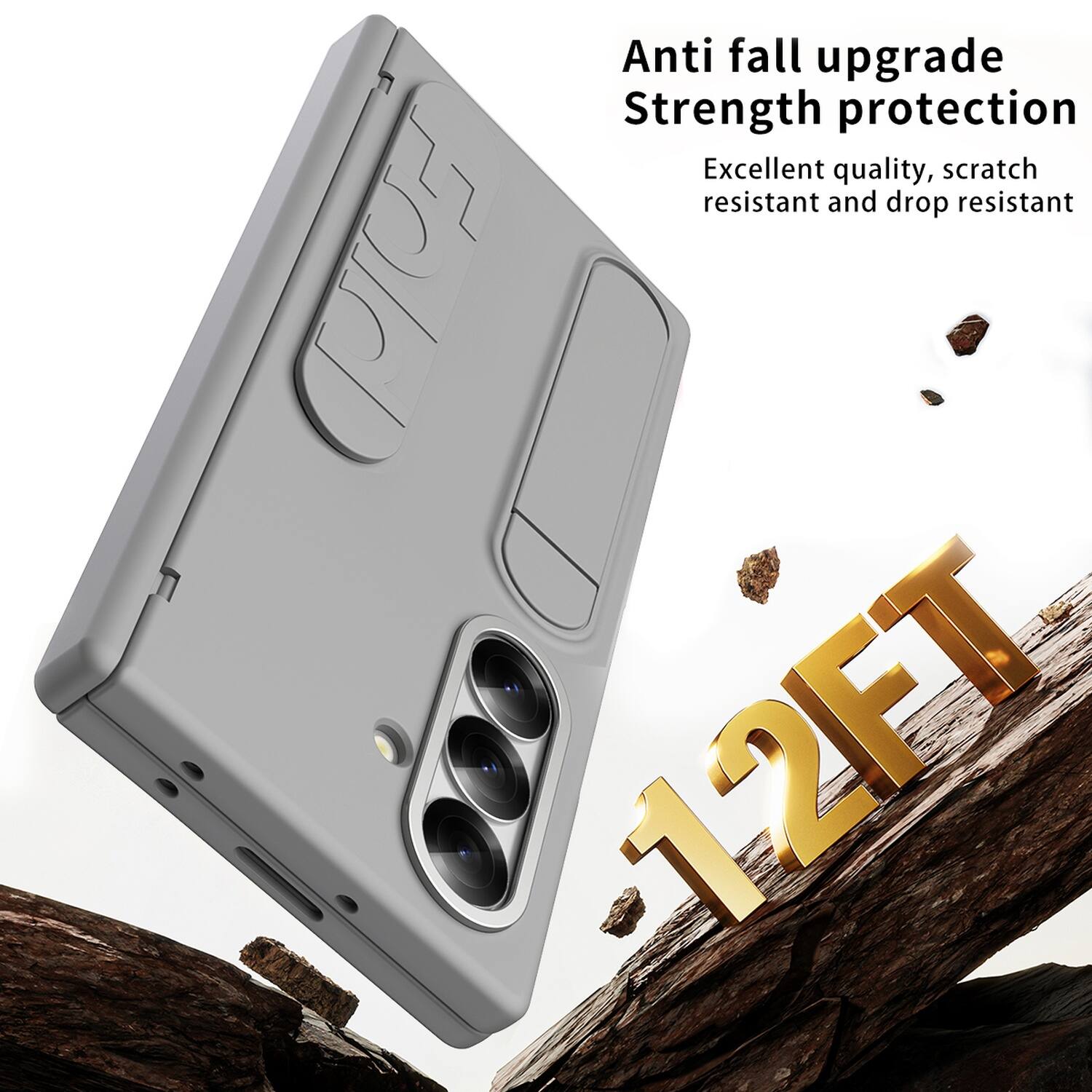 Anti fall upgrade  
Strength protection  
Excellent quality, scratch resistant and drop resistant  
Fold 12FT