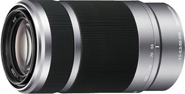 Sony - 55-210mm f/4.5-6.3 Telephoto Lens for Most Alpha E-Mount Cameras - Silver - Angle_Zoom
