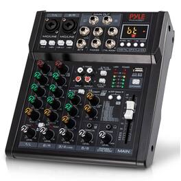 Pyle - PMX406ST 6-Channel Bluetooth Studio Mixer - Black