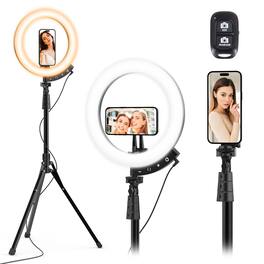 VEGA AUTOMOTIVE - Selfie Ring Light With Tripod Stand For Video Recording Live Streaming youtube Tik Tok Compatible Phones Ca - Black