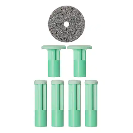 Angle. PMD Beauty - Replacement Discs - Green - Moderate.