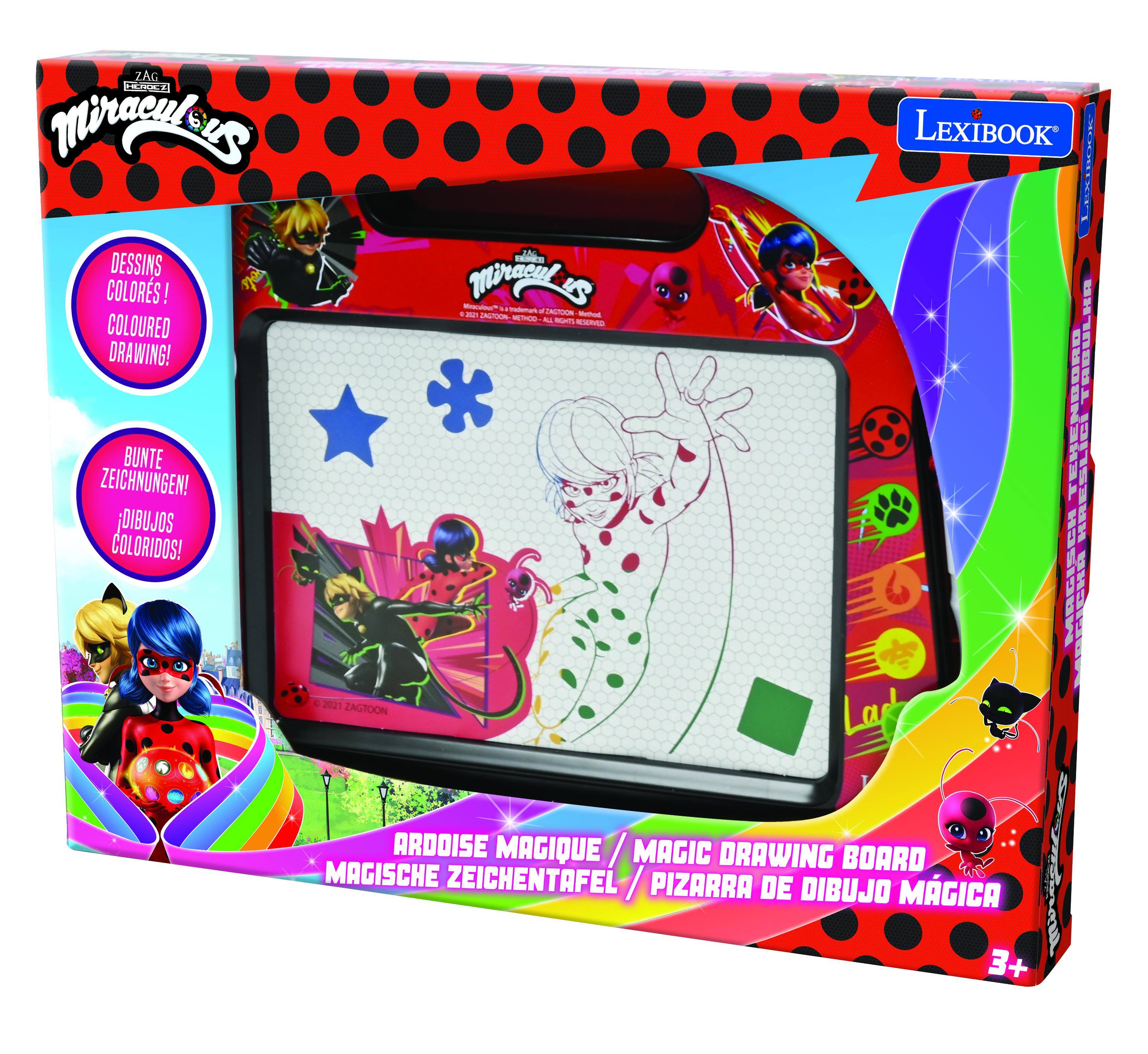 ZAG Miraculous LEXIBOOK L. LEXIBOOK n DESSINS COLORS! Miraculous - man 1 -as - AO - PE ITA - - RUTS - COLOURED DRAWING! H BUNTE TEHE EHENDORD MRESLICI 1 ZEICHNUNGEN! Y DIBUJOS HRE COLORIDOS! MUCISCH NTCHO e 3021 ZAGTOON a ARDOISE MAGIQUE / MAGIC DRAWING BOARD MAGISCHE ZEICHENTAFEL / PIZARRA DE DIBUJO MÁGICA at 3+