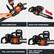 The text on the image can be grouped and corrected as follows:
1. Auto lubrication: This feature allows the chainsaw to lubricate itself automatically, ensuring smooth operation and reducing the need for manual lubrication.
2. Quick-stop chain brake: This feature allows the user to quickly stop the chainsaw's chain, providing added safety during use.
3. Tool-less chain tensioning: This feature allows the user to adjust the chain tension without the need for tools, making it easier to maintain the chainsaw.
4. Tool-less chain replacement: This feature allows the user to replace the chainsaw's chain without the need for tools, making it more convenient to maintain the chainsaw.
5. Stop: This feature allows the user to stop the chainsaw quickly and safely, ensuring that they can control the chainsaw's operation.