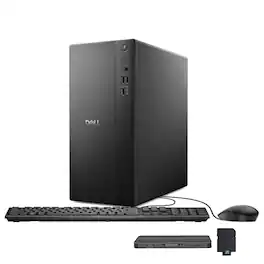 Dell - Tower Desktop,Intel Ultra 7 265,32GB RAM,2TB SSD+1TB Dock Set,Intel UHD Graphics,Keyboard&Mouse,Win 11 Pro - Black