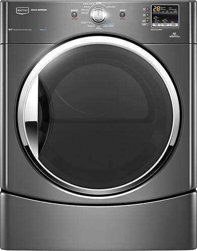Front Standard. Maytag - Performance Series 6.7 Cu. Ft. 9-Cycle Steam Electric Dryer - Granite.