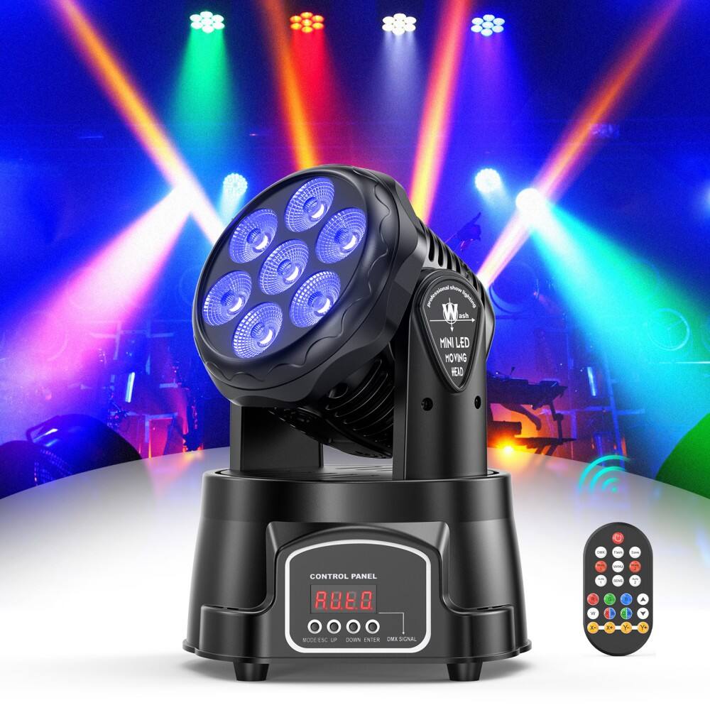 - MINI LED MOVING HEAD
- CONTROL PANEL
- R.U.E.O.
- MODE ESC UP DOWN
- CHANNEL 0.0
- CONTROL PANEL ENTER DMX SIGNAL