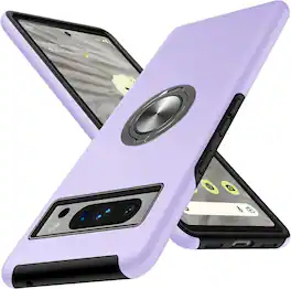 Entronix - Protective Case for Google Pixel 8 Pro with 360° Kickstand Grip - Purple