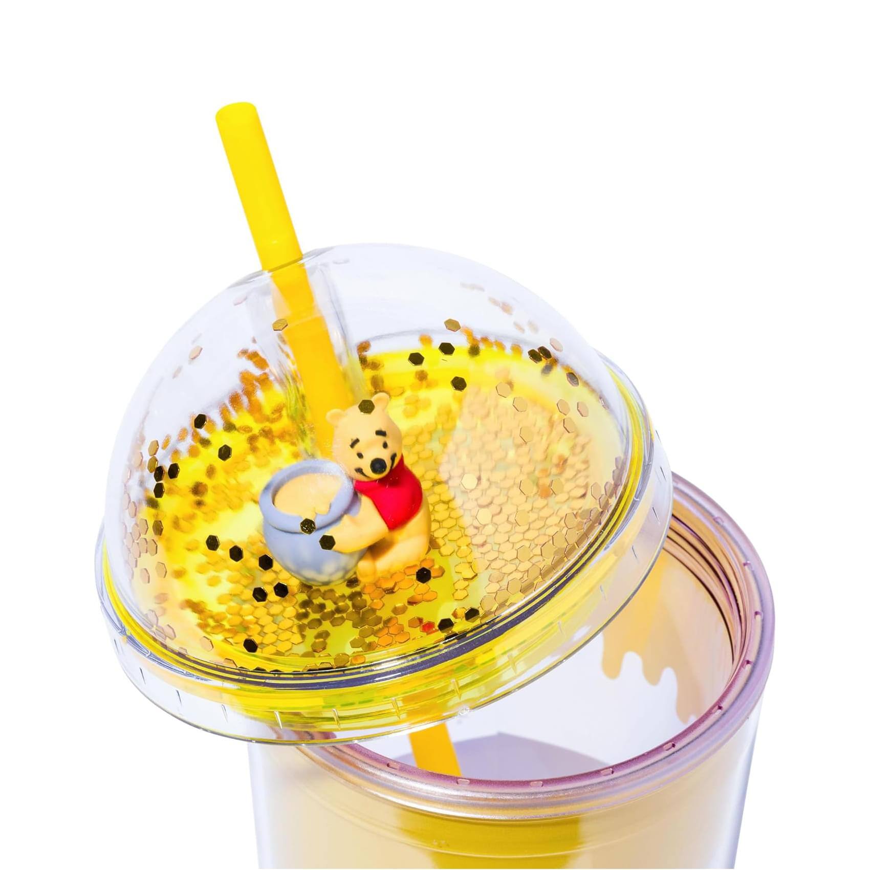 Alt View 2. Disney - Disney Winnie The Pooh Hunny Pot Confetti Carnival Cup With Lid and Straw - Purple.