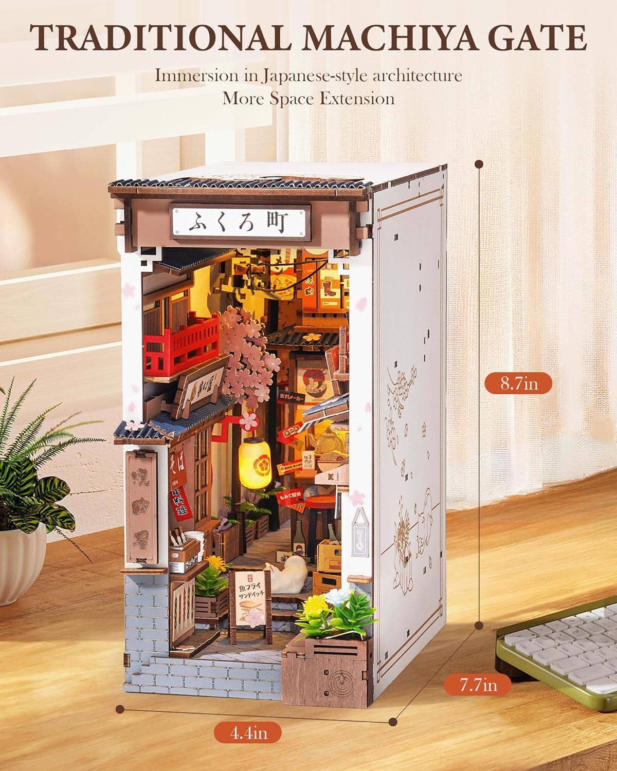 TRADITIONAL MACHIYA GATE  
Immersive Japanese-style architecture  
More Space Extension  

8.7in  
7.7in  
4.4in