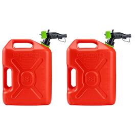 Scepter - SmartControl Dual Handle Diesel Gas Container Jug, 5 Gal, 2 Pack - Red