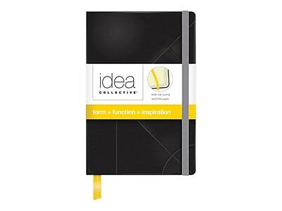 TOPS - Oxford Idea Collective Pocket Hardcover Journal, 3.5" x 5.5", Wide Ruled, 192 Pages (56874) - Black