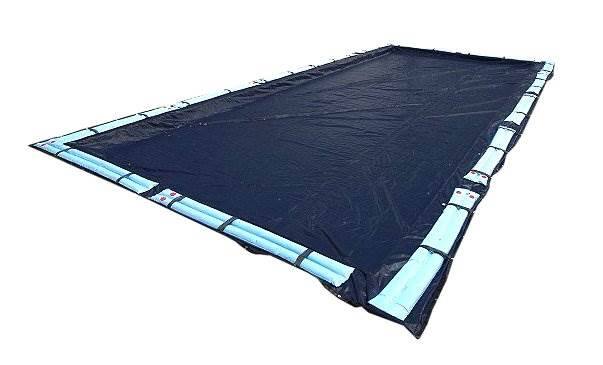 Swimline - 18 x 36 Foot Winter Rectangular In Ground Swimming Pool Cover, Navy