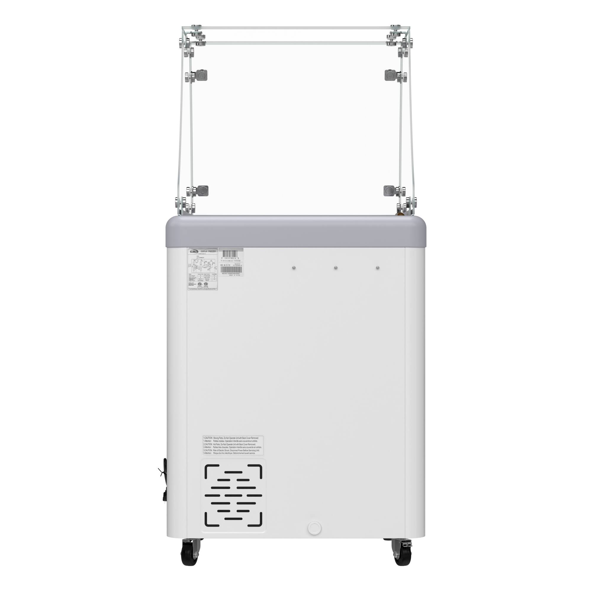 Alt View 9. Koolmore - 26 in. Gelato Dipping Cabinet Display Freezer with Sliding Glass Door and Sneeze Guard, 6 Cu. Ft. KM-GDC-26SD-FG - White.